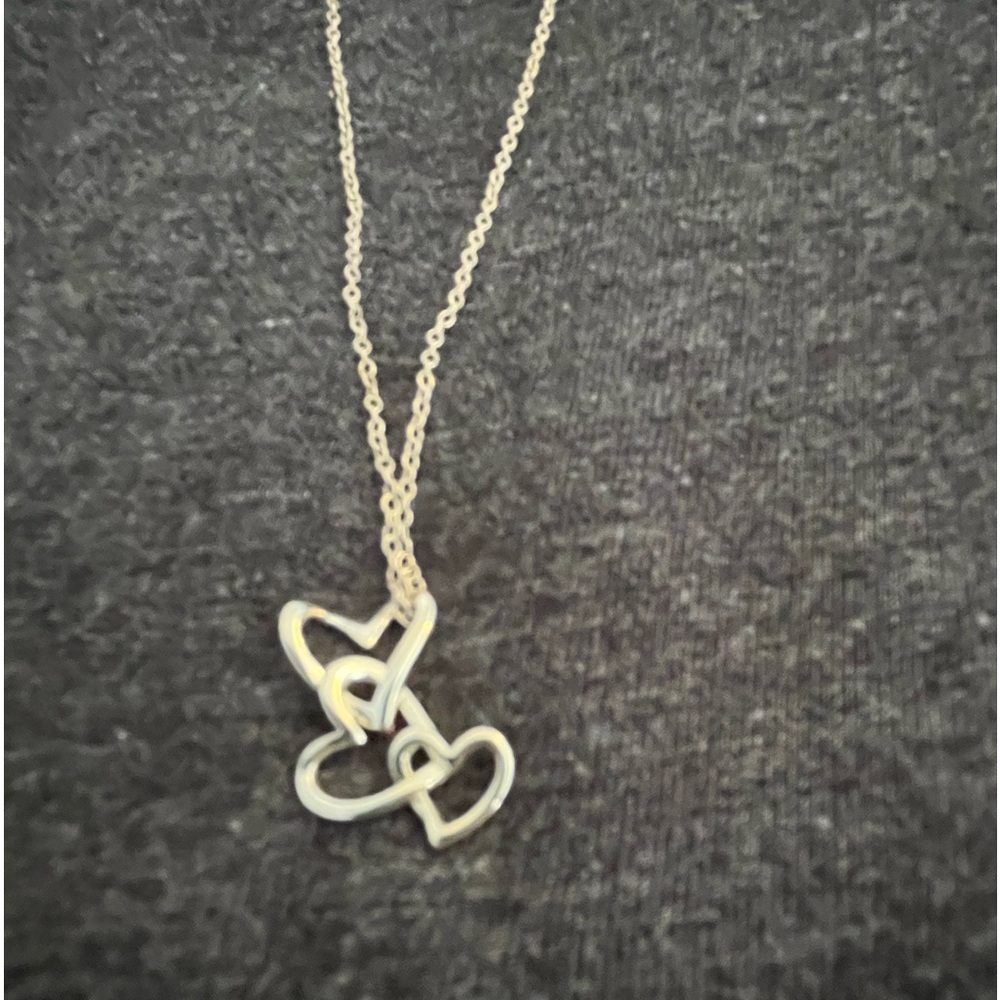 Sterling Silver Heart Pendant Necklace - 18”